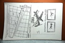 JUNKERS JU-87D STUKA BALSA FREE FLIGHT MODEL AIRPLANE PLANS 20" WINGSPAN