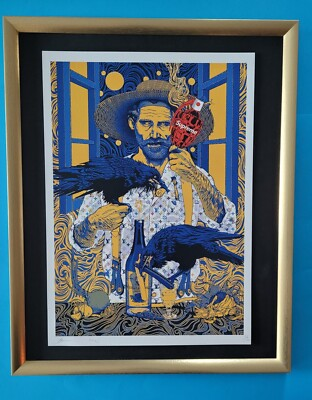 #ad 🔥Death NYC Large Framed 16x20in Pop Art Certified The Supreme Guy with Crows ^ $275.00