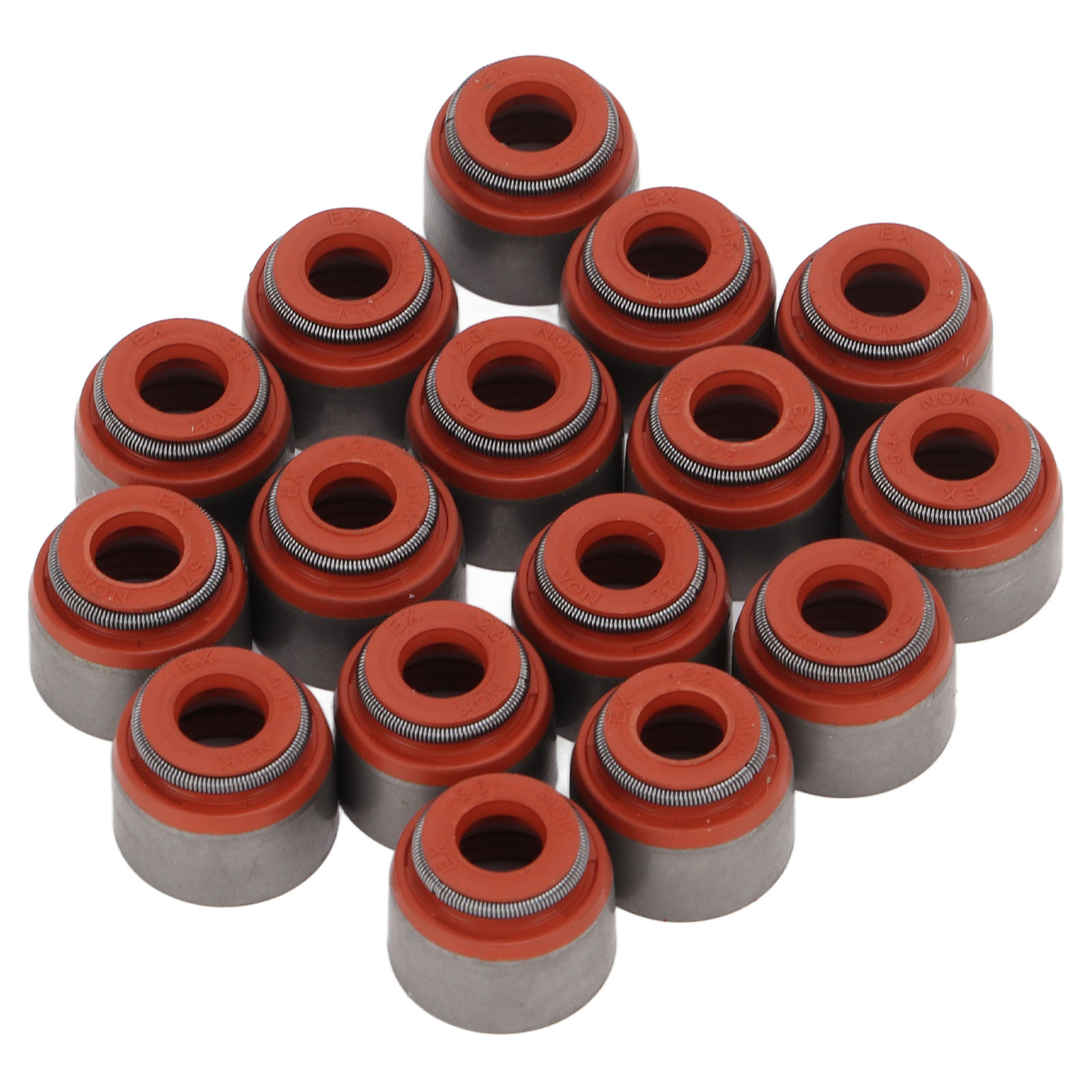 16PCS Engine Valve Stem Seal Package Fluororubber for ACURA B17A1 B18C1