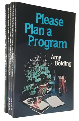 5 Amy Bolding Books Please Give a Devotion & Plan A Program Series 