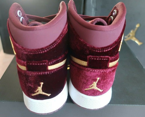 burgundy velvet jordan 1