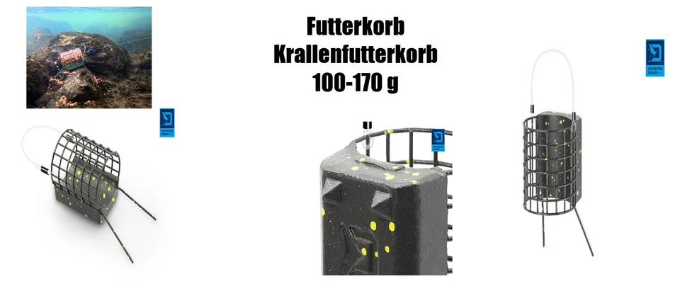 Futterkorb Futterkorb Fluss 100 g-170 g mit Kralle Strömungskorb - Bild 3 von 4
