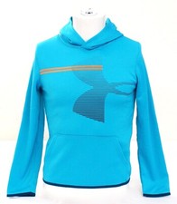 Under Armour Coldgear Blue Hoodie Pullover Hooded Sweatshirt Youth Boy's L NWT
