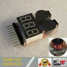 RC Car Lipo Battery Low Voltage Alarm 1S-8S Checker LED Tester