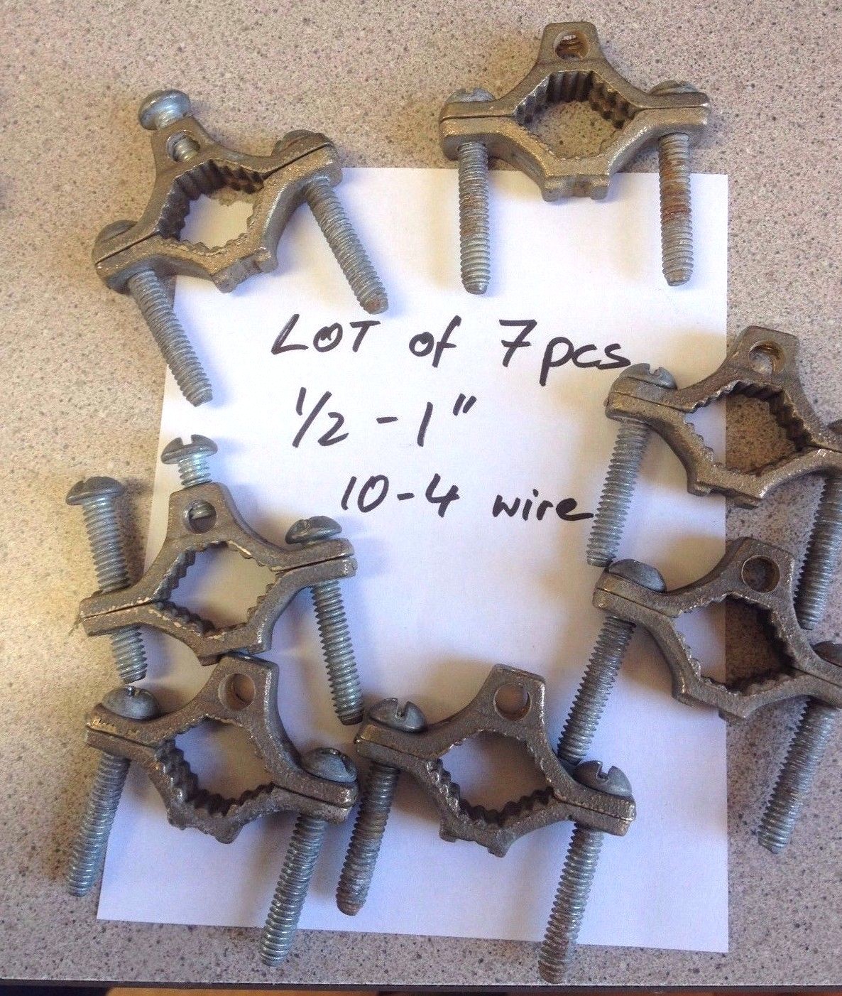Lot of 7 pieces 1/21" Water Pipe Grounding Clamp 104 Wire Bronze/Copper/Alloy eBay