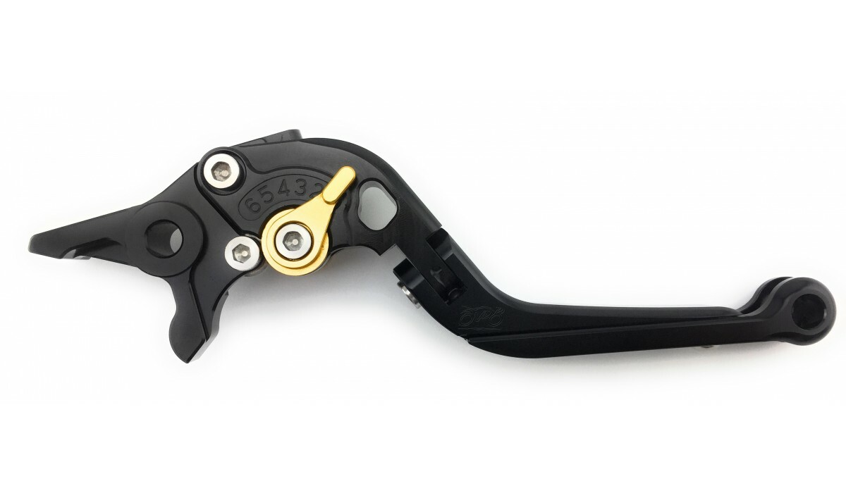 Leviers anti casse Triumph Speed Triple 955 articulés noir or FlipUp - 3