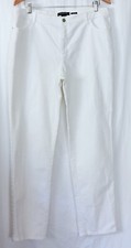 LAFAYETTE 148 White 4 Pocket Front Zip Thompson Jeans - Sz 14 EXC