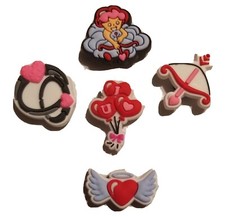 Love, Cupid Shoe Charms 5 Pc Set NEW Croc Compatible For Shoes, Bracelets, C