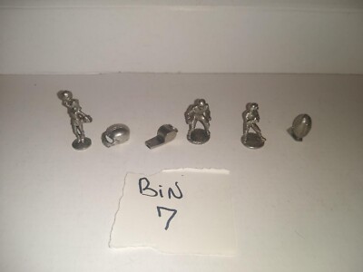 Monopoly Football assorted Metal figures Lot Of 6 Replacement