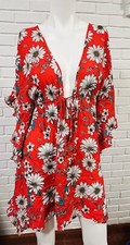 Jessica Simpson Floral Printed swim cover up small C3/25