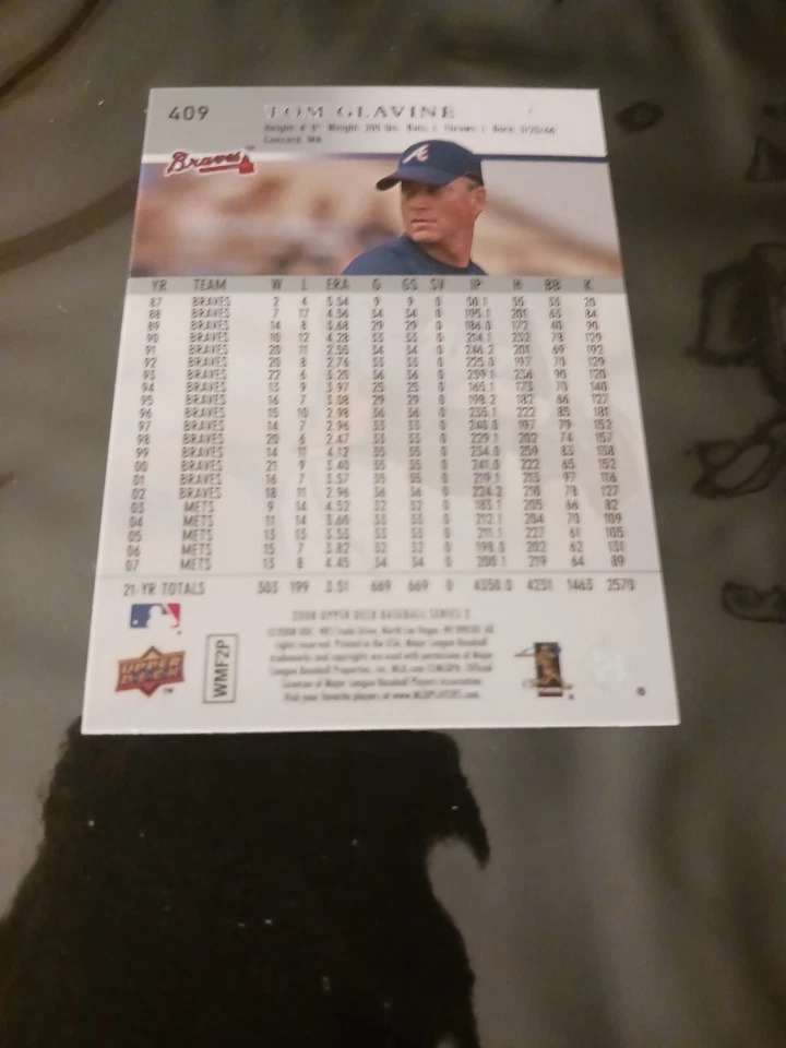 Tom Glavine Baseball Card - Image 3 of 3