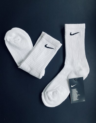 Nike Everyday White Cushioned Cotton 1 Pair Socks Junior Children Woman Kids - Picture 2 of 10