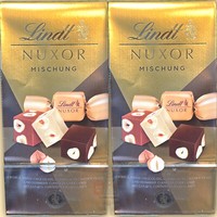Lindt Nuxor Gianduja Mischung Beutel Weiss, Feinherb & Milch 2X 103G = 206G