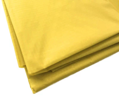 DIRECT HOME COLLECTIONS Yellow Waterproof Rip Stop Ripstop Fabric Nylon Look Material Cover 150cm Wide