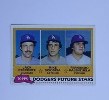 1981 Topps - Future Stars #302 Fernando Valenzuela, Mike Scioscia, Jack Perconte