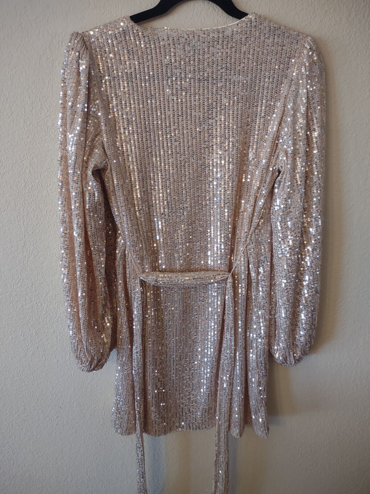 LULUS Size XS Sparkly Darling Rose Gold Sequin Lo… - image 7