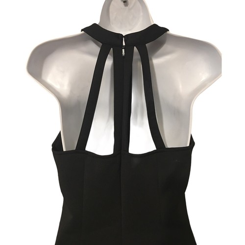 Vestido Forever 21 Mujer Grande Negro Sin Mangas Cruzado Halter Cuello Mini Fiesta - Imagen 6 de 14