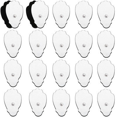 LotFancy TENS Unit Replacement Pads 22PCS Reusable Self-Adhesive Snap Electro...