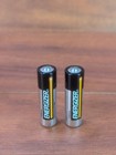 Vintage 1990 2x Energizer AA Batteries LONG DEAD Movie Stage Prop Rare USA Made