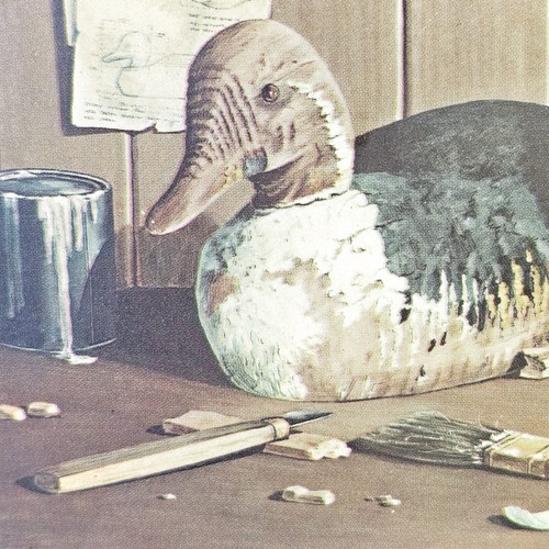 Vintage H.L Harnett Duck Decoys Print Wooden Plaque Wall Hanging Picture M605.1 - Picture 3 of 9
