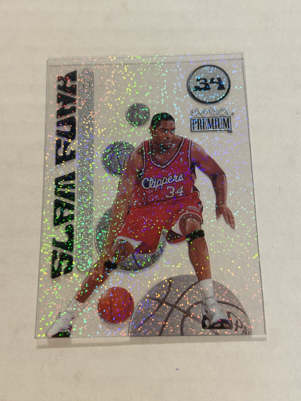 1998-99 SKYBOX PREMIUM MICHAEL OLOWOKANDI SLAM FUNK #5 SSP CLIPPERS Z2 