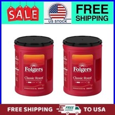  2 pack Folgers Classic Roast Ground Coffee, Medium Roast, 40.3 oz Can