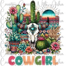 Sublimation Print Cowgirl Western Ready To Press Heat Transfer Ink Paper