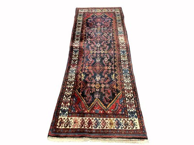 Orientteppich handgeknüpft Malayer Herati Naturfarben 305x105cm