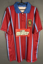 RETRO REPLICA MEN'S FC ASTON VILLA 1993/1995 SOCCER FOOTBALL SHIRT JERSEY SIZE L