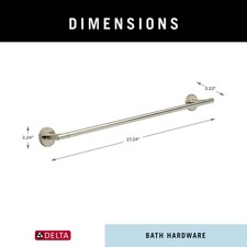 DELTA 759240-SS Trinsic 24" Wall Mounted Towel Bar Brilliance Stainless