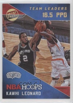 2015 Panini NBA Hoops Team Leaders Artist Proof Holo 93/99 Kawhi Leonard #4 0c3