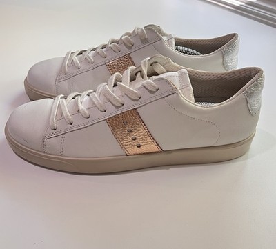ECCO Street Lite Retro Womens 42 11-11.5 White Bronze Sneaker Casual