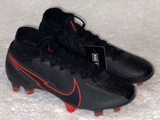 NIKE Mercurial Superfly 7 Elite FG Black Red Flyknit Soccer Cleats Mens Sz 13