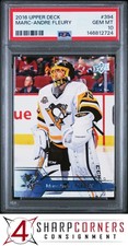 2016 UPPER DECK #394 MARC-ANDRE FLEURY PENGUINS POP 3 PSA 10