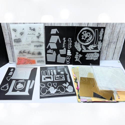 Scrapbook & Cards Today HOLIDAY MAGIC Christmas Rubber Stamps Dies Kit