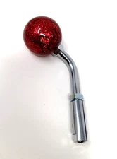 Red metal flake Ball Swirl semi truck shift knob kenworth peterbilt. 1/2 - 13