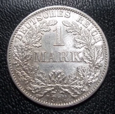 1914  A - 1  MARK  GERMANY - SEMI PL OBVERSE