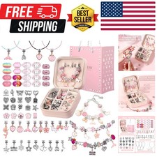 Charm Bracelet Making Kit, Jewelry Making Kit Craft Gift for Girls 5 6 7 8-12...
