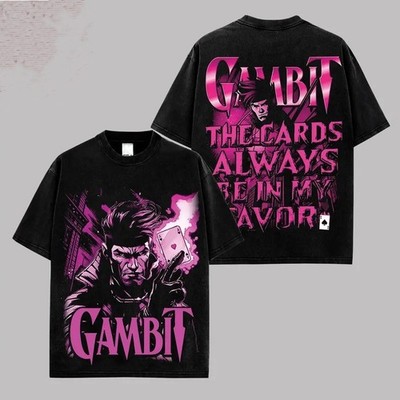 Gambit X Men T Shirt Vintage Retro 90s Comic Graphic Tee Gift