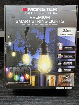 Monster  24 Ft. Sound Reactive Multi-Color Outdoor/Indoor String Lights New