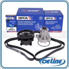 Power Steering Water Pump w/ Belt for 2009 Ford F150 4.6L 5.4L Before 12/01/2008