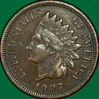 1907 Indian Head Cent Choice Extremely Fine XF+ Coin #42814