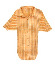 PLEATS PLEASE pleated shirt 4 Yellow x Orange Ext  