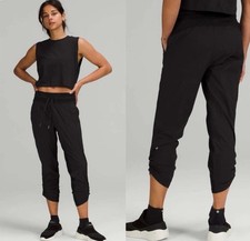 Lululemon Dance Studio Mid-Rise Crop 25" Black W6CDQS Size 4