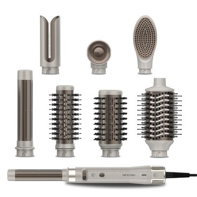 Cecotec Haartrockner CeramicCare 8in1 AirGlam Gyro Champagne Wärme-Multitalent