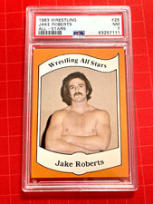 1983 WRESTLING ALL-STARS #25 JAKE THE SNAKE ROBERTS RC HOF PSA 7