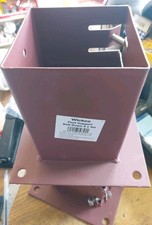 Qty 2 Wickes Bolt Down Post Support for Fence Posts - 100 x 100mm