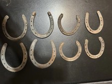 8 LUCKY HORSESHOES PatinaedSteel Art Decor Rustic Western Welding Craft NO NAILS