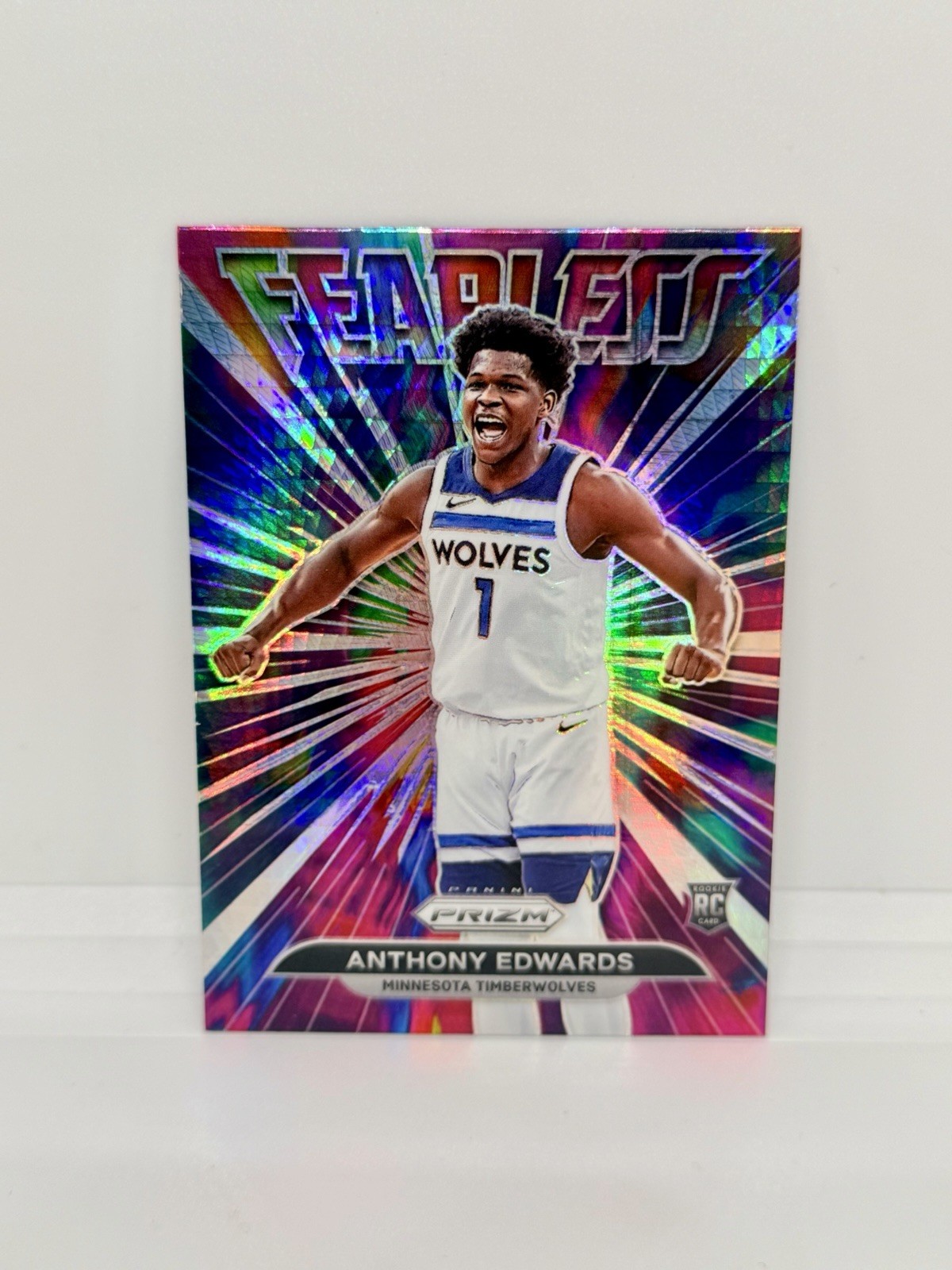 2021 Prizm ANTHONY EDWARDS Rookie Fearless Hyper Minnesota Timberwolves RC #15