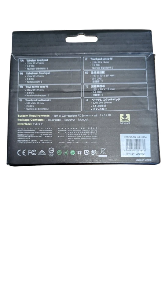 Perixx PERIPAD-704 Wireless Touchpad Portable Track Pad for Desktop and Laptop - Image 2 of 2